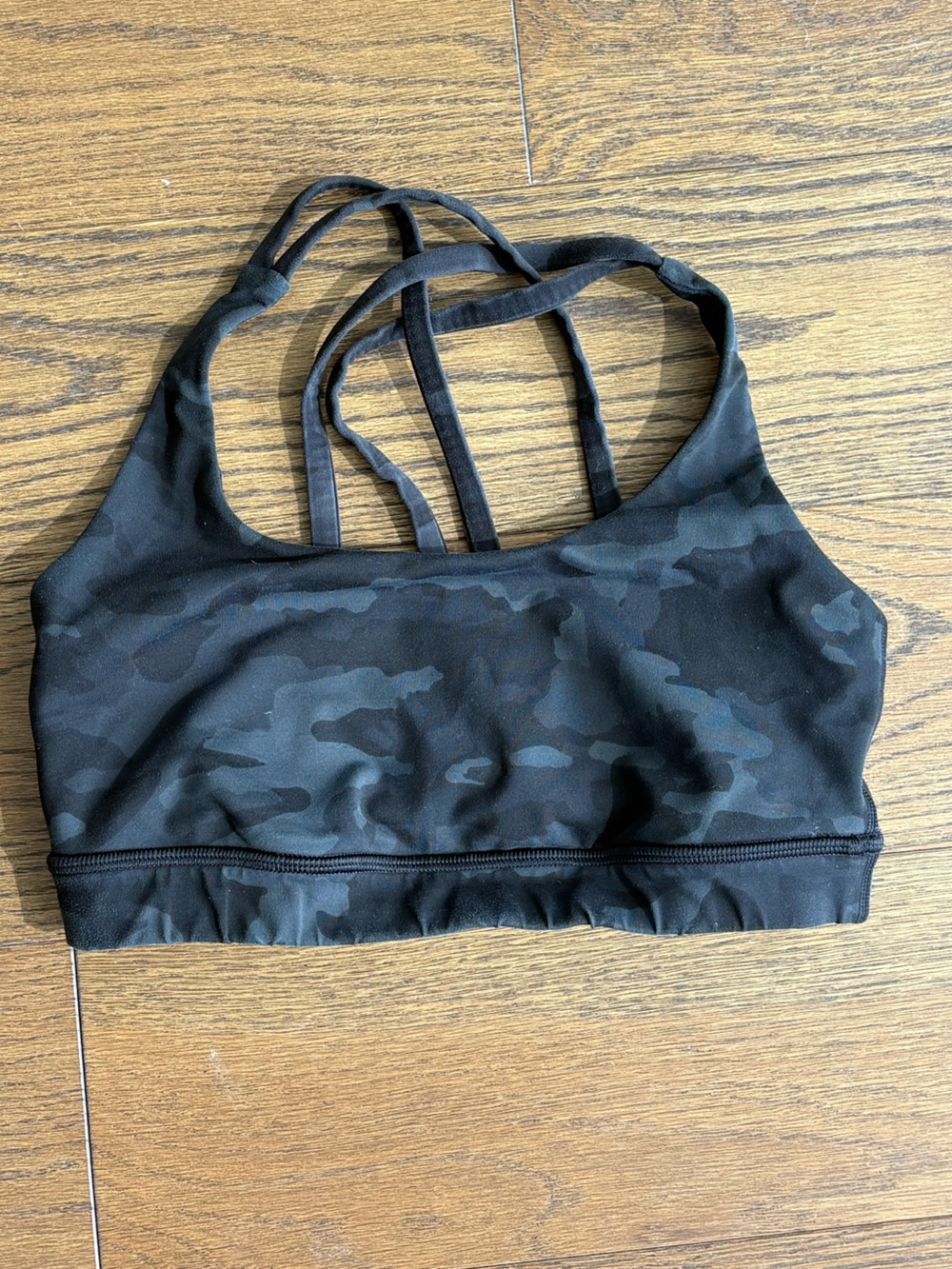 lululemon athletica Black Camo Multi-Strap Sports Bra